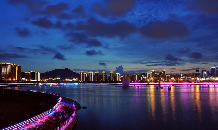 【夜景摄影图片】深圳湾体育中心风光旅游摄影