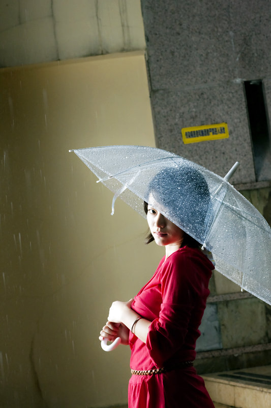 雨景人像