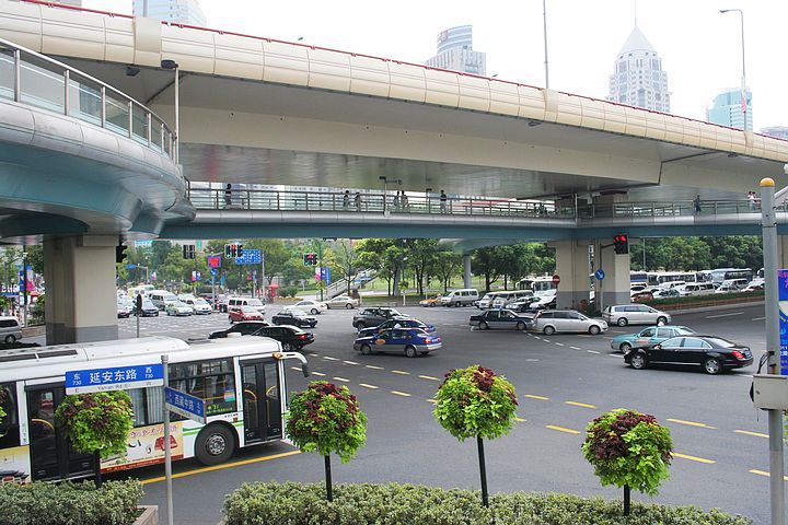 上海延安路高架桥,大世界