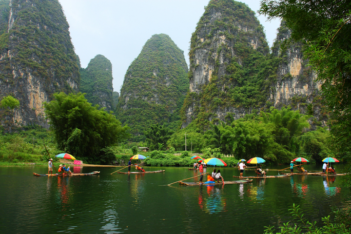 【人在画中游--阳朔风光摄影图片】遇龙河风光