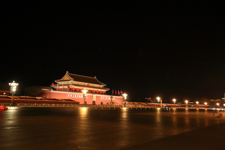 【天安门,国家大剧院夜景篇-2012春节游北京摄