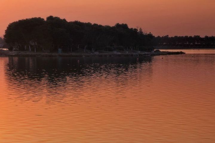 日落竺山湖