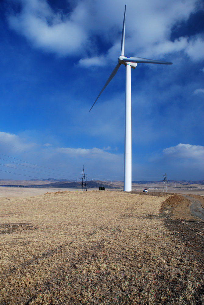 【扎鲁特旗最大的风力发电基地摄影图片】阿日