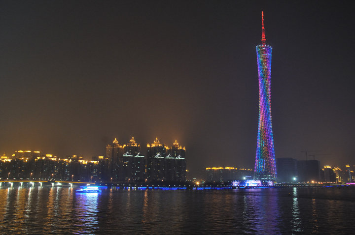 【小蛮腰(广州塔)夜景摄影图片】广州猎德桥风