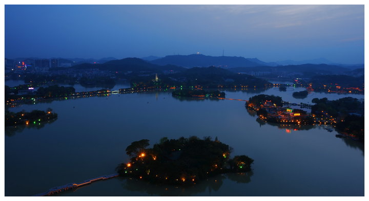 【西湖风光摄影图片】惠州市康帝酒店顶楼风光