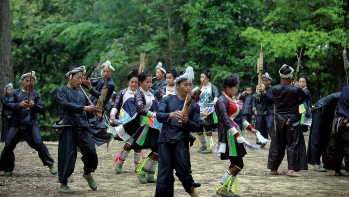 【岜沙苗族舞蹈摄影图片】贵州从江县岜沙村纪实摄影