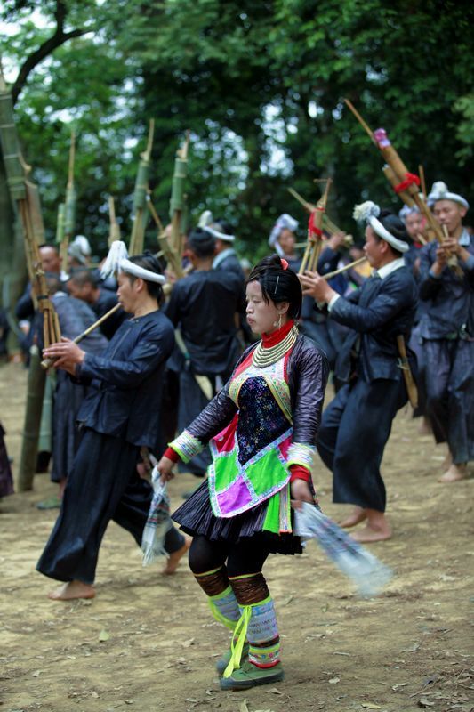 【岜沙苗族舞蹈摄影图片】贵州从江县岜沙村纪实摄影