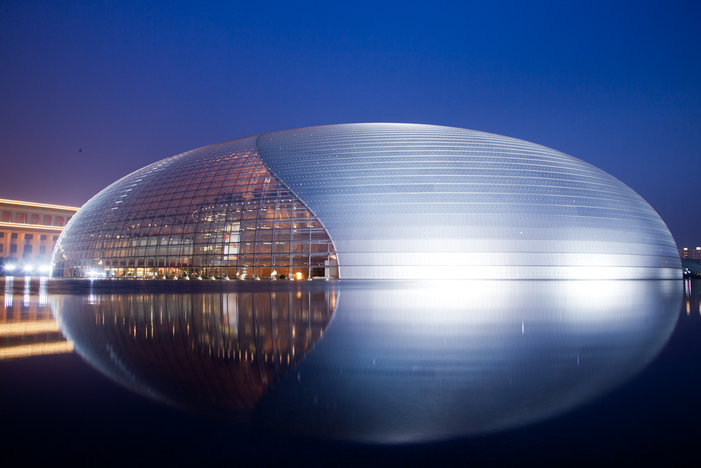 【国家大剧院夜景摄影图片】北京风光摄影_红镜头_太平洋电脑网摄影
