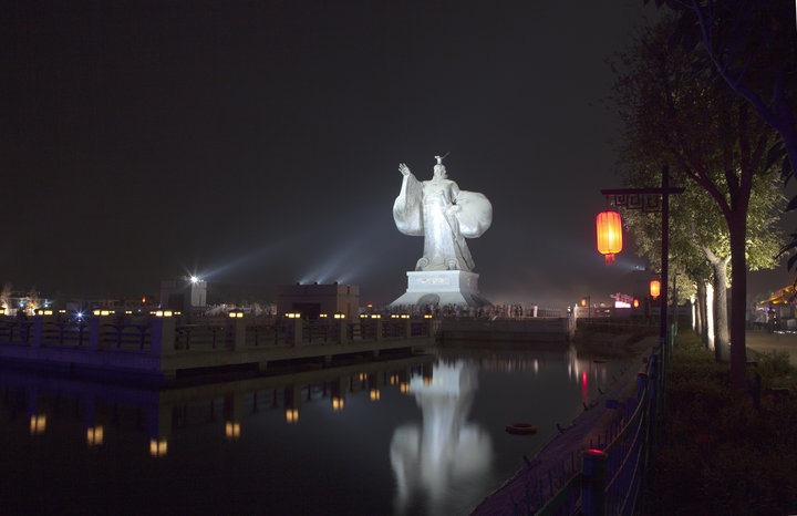 【汉城湖夜色摄影图片】西安汉城湖公园风光旅
