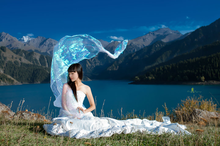 【天山仙女摄影图片】新疆天山人像摄影_太平洋电脑网