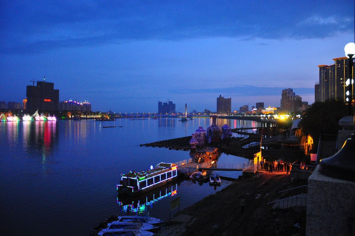 【松花江夜景摄影图片】吉林生态摄影_雾凇张永贵_网