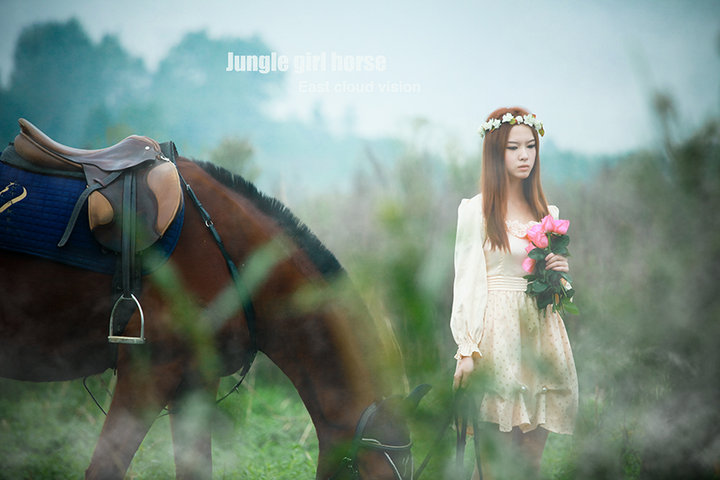 Jungle girl horse