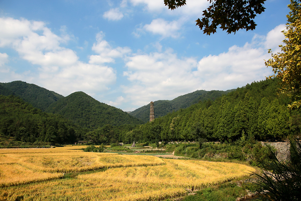 浙江天台山国清寺,石梁飞瀑,琼台仙谷旅游照.