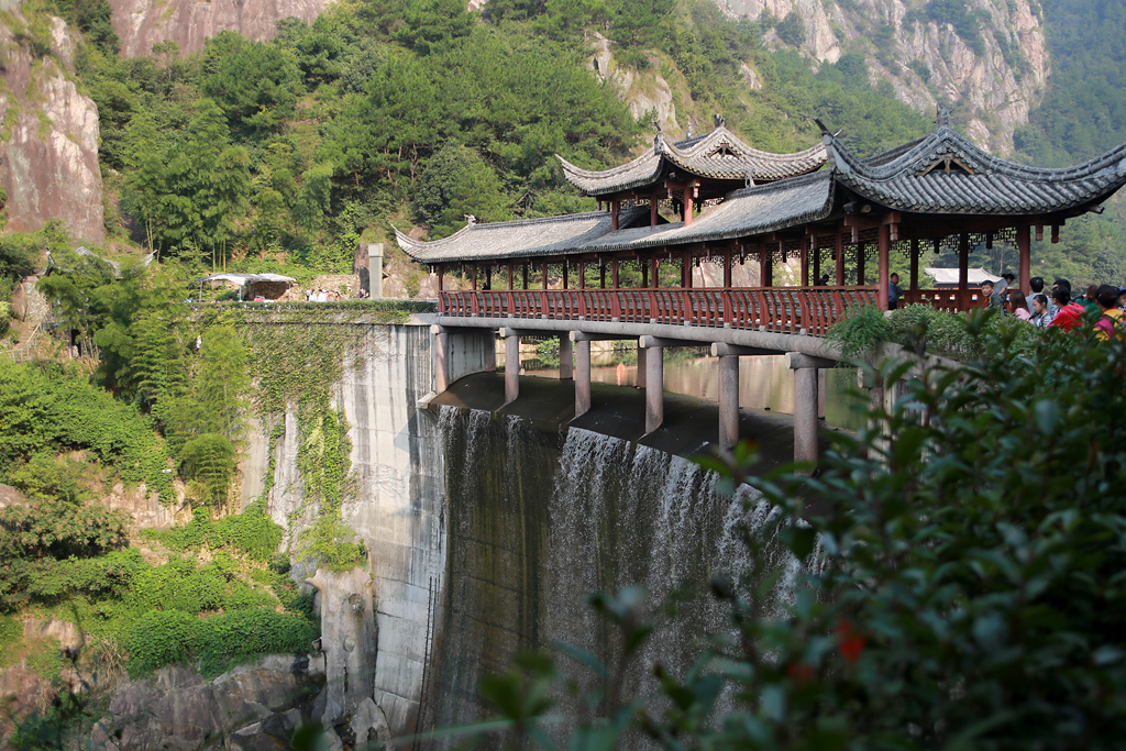 浙江天台山国清寺,石梁飞瀑,琼台仙谷旅游照.