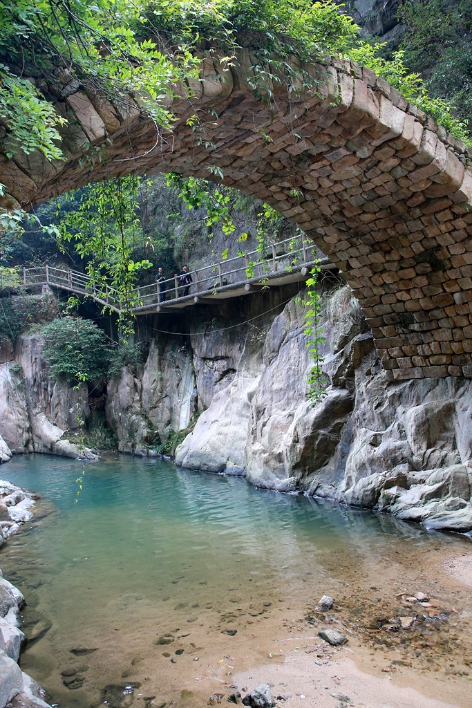 浙江天台山国清寺,石梁飞瀑,琼台仙谷旅游照.