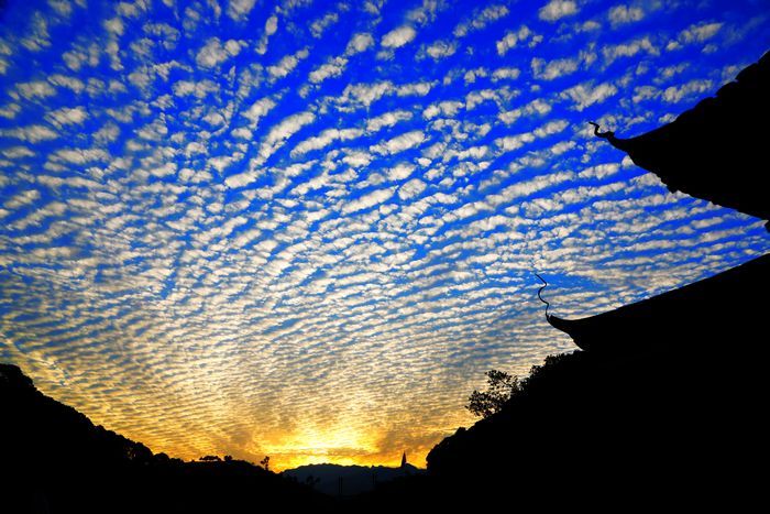 【观音山神奇的云彩摄影图片】佛冈观音山风光