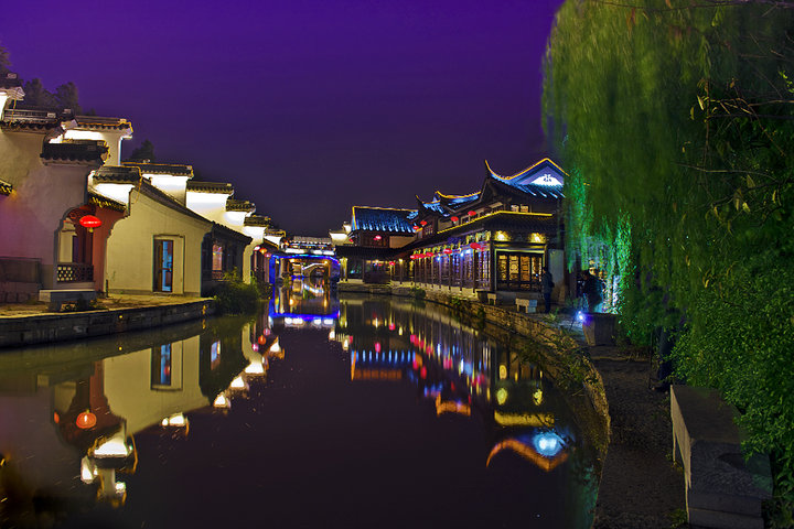 【南京风光--水街夜景摄影图片】水街风光摄影