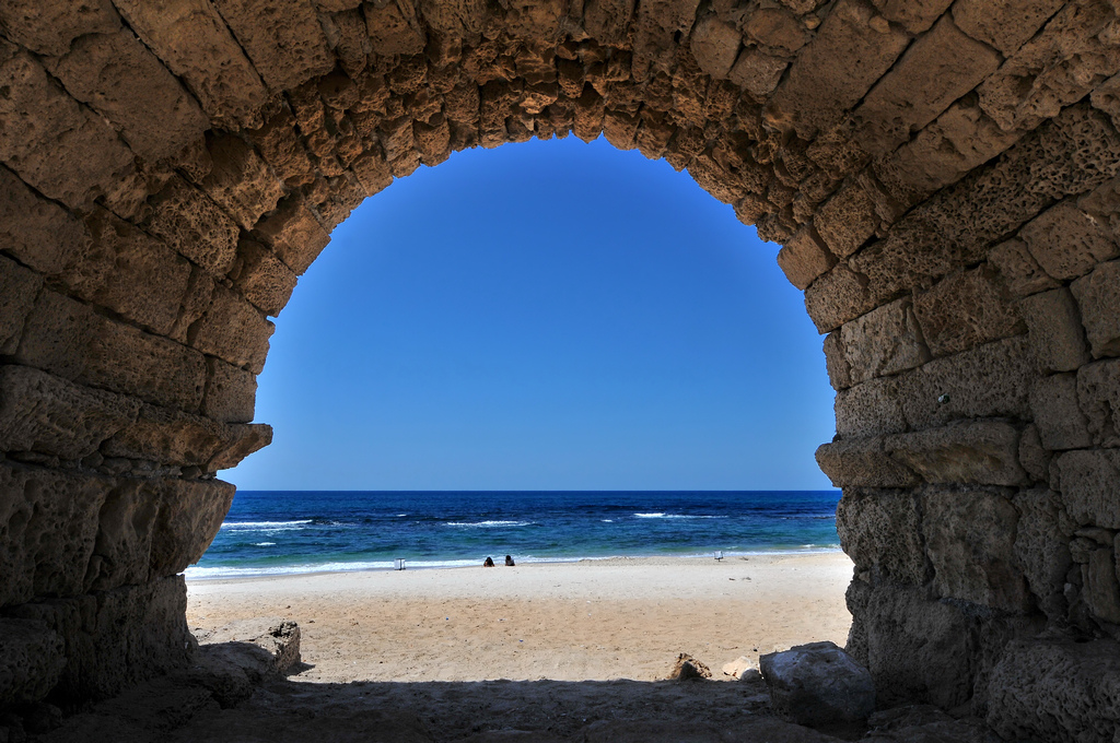 【以色列.地中海摄影图片】地中海海滩风光摄影_暗