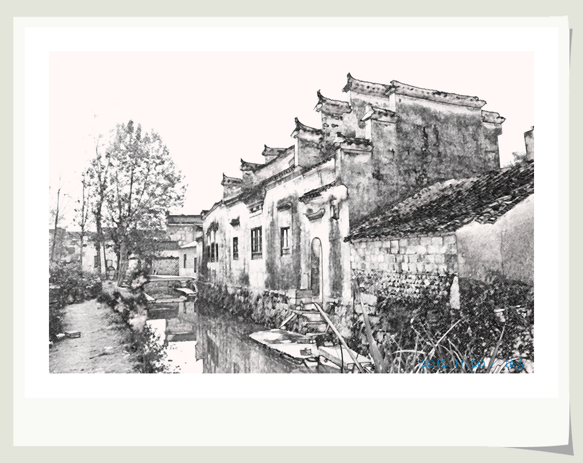 屏山古建筑速写图片展示_屏山古建筑速写图片下载