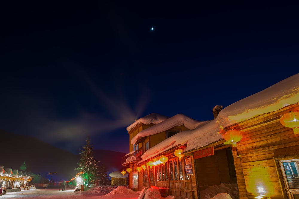 雪乡夜景