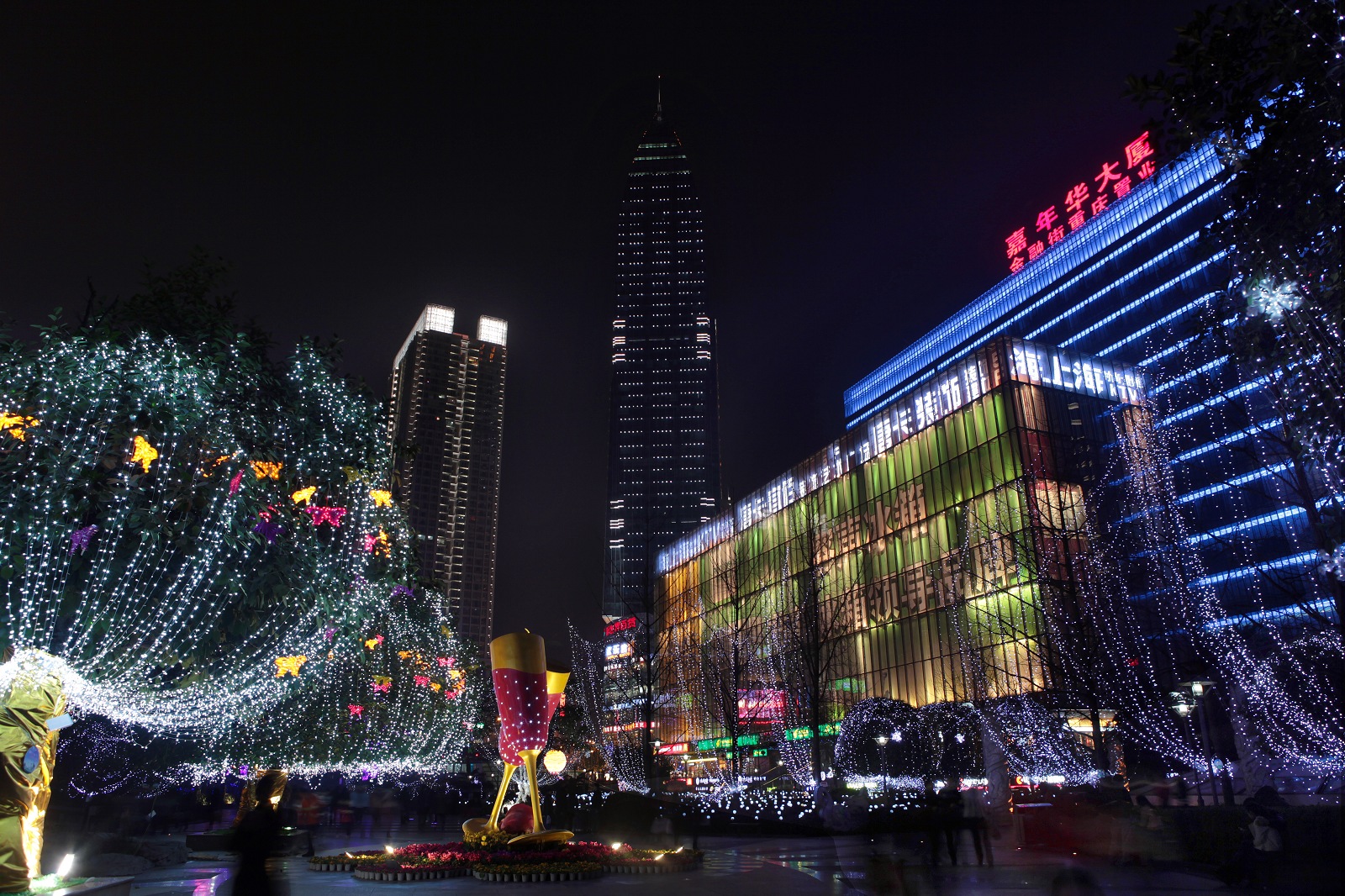 【2013年观音桥新年夜景摄影图片】重庆生活摄影_雅忆