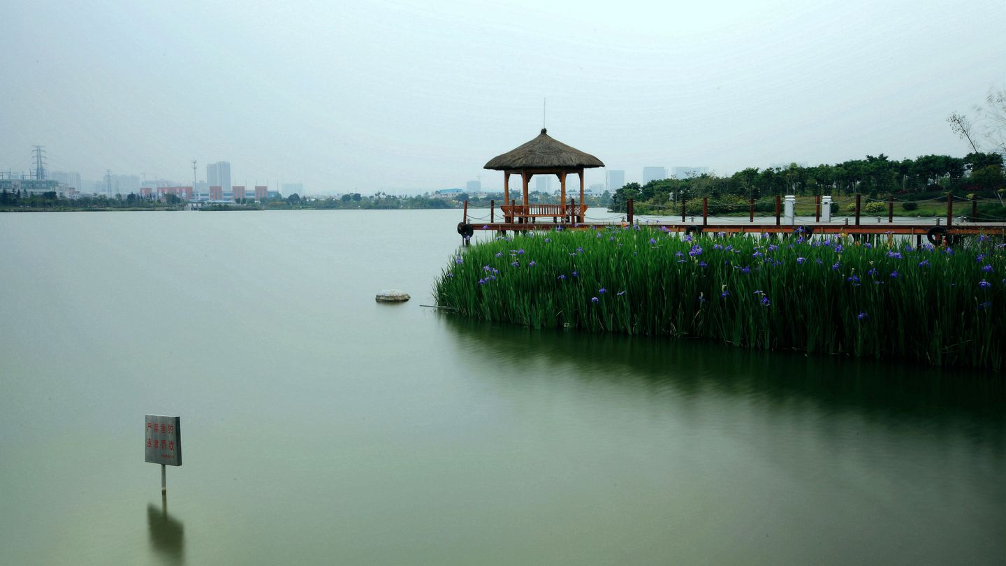 【\雾霾\中的海珠湖摄影图片】广州海珠湖生态摄影