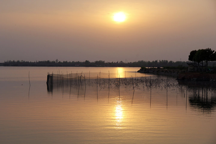 【傍晚的海子湖摄影图片】荆州海子湖风光旅游