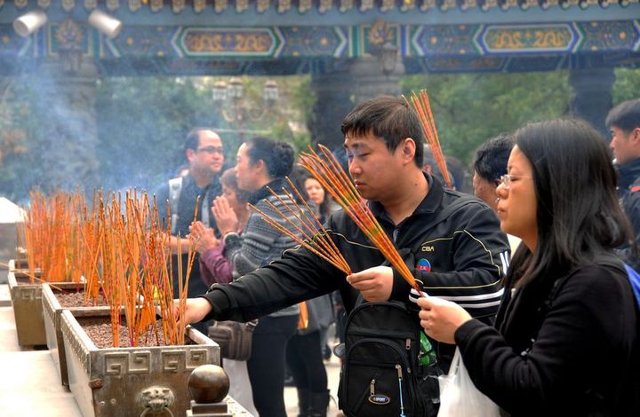 【佛祖在上--香港黄大仙寺庙纪实摄影图片】香