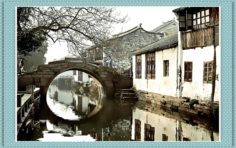 【水彩画――江南水乡摄影图片】江南各地水乡风光_老