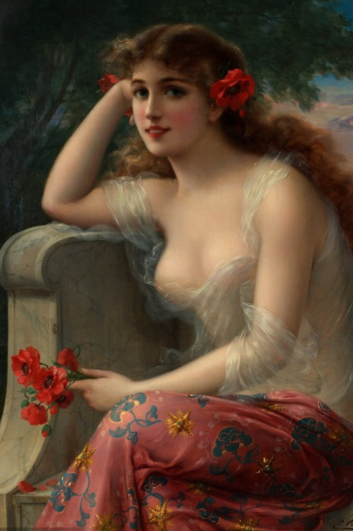 油画中的欧洲古典美女