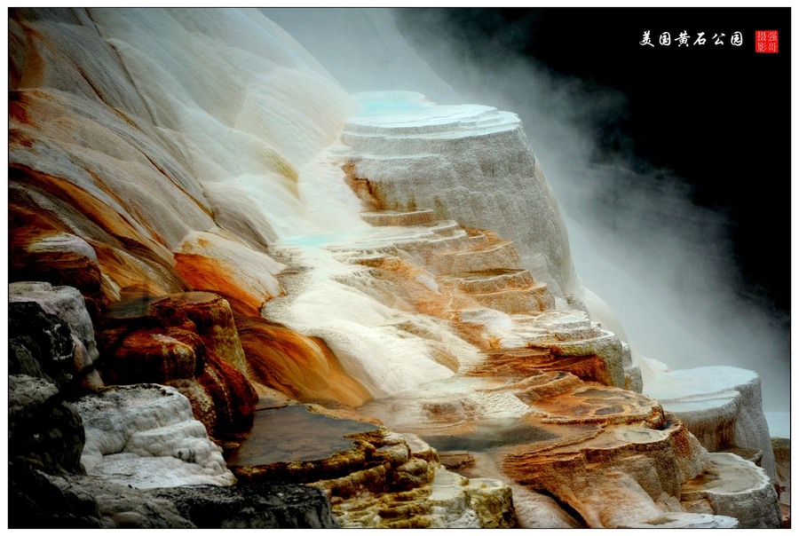 【黄石公园的岩石摄影图片】美国黄石公园风光