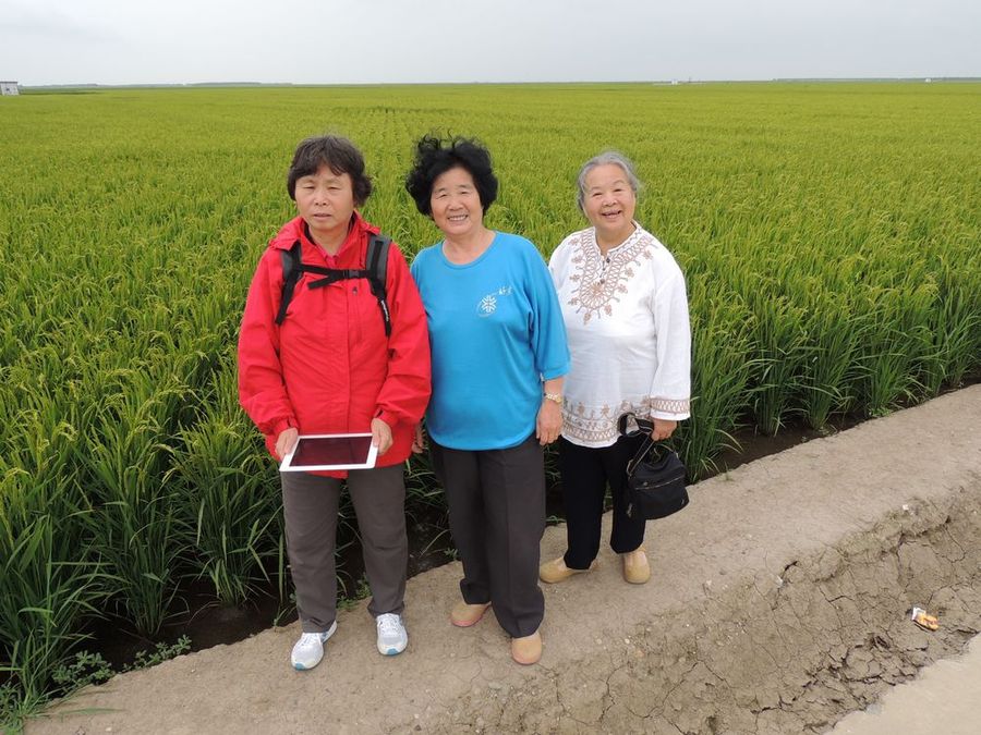 参观万亩大地号(黑龙江二道河农场)