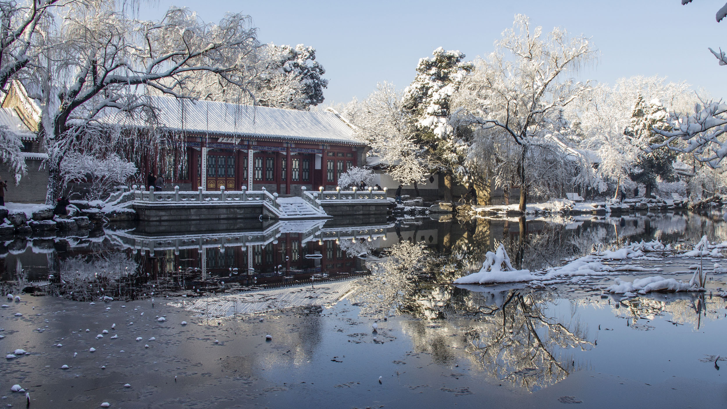 【北京三月降雪摄影图片】清华大学风光摄影_都是活着