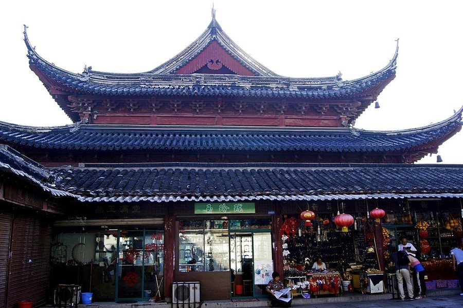【南京夫子庙小商品市场一条街摄影图片】南京