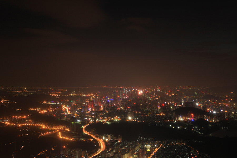 20130718重上梧桐山日落与夜景