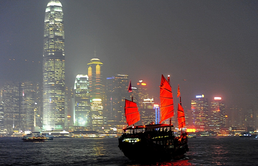 【维多利亚港夜景(香港)摄影图片】香港生活摄影_太平洋电脑网摄影部落