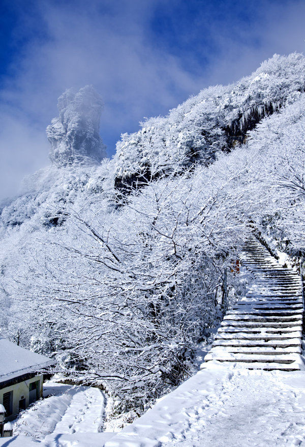 【梵净山雪景摄影图片】梵净山风光摄影_中国新_电脑