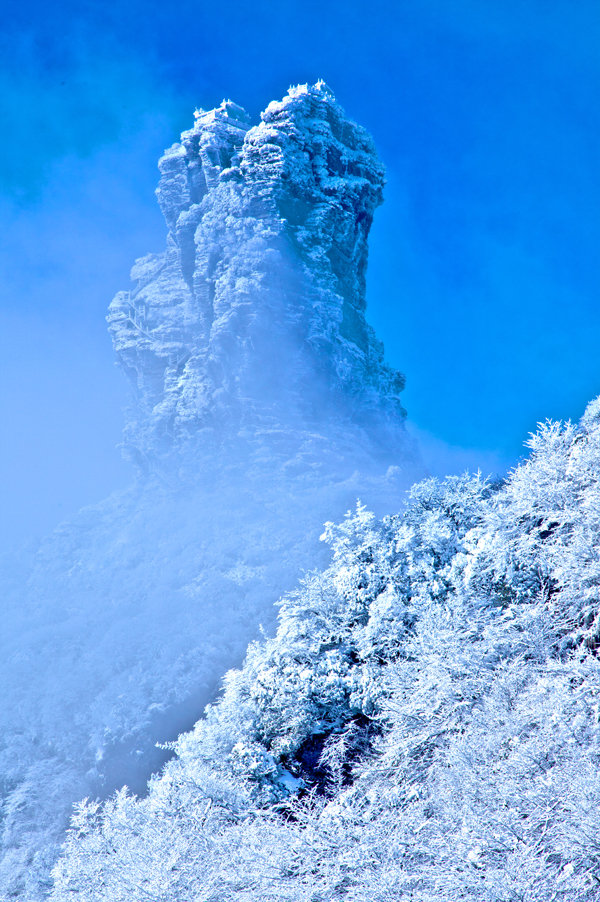 梵净山雪景