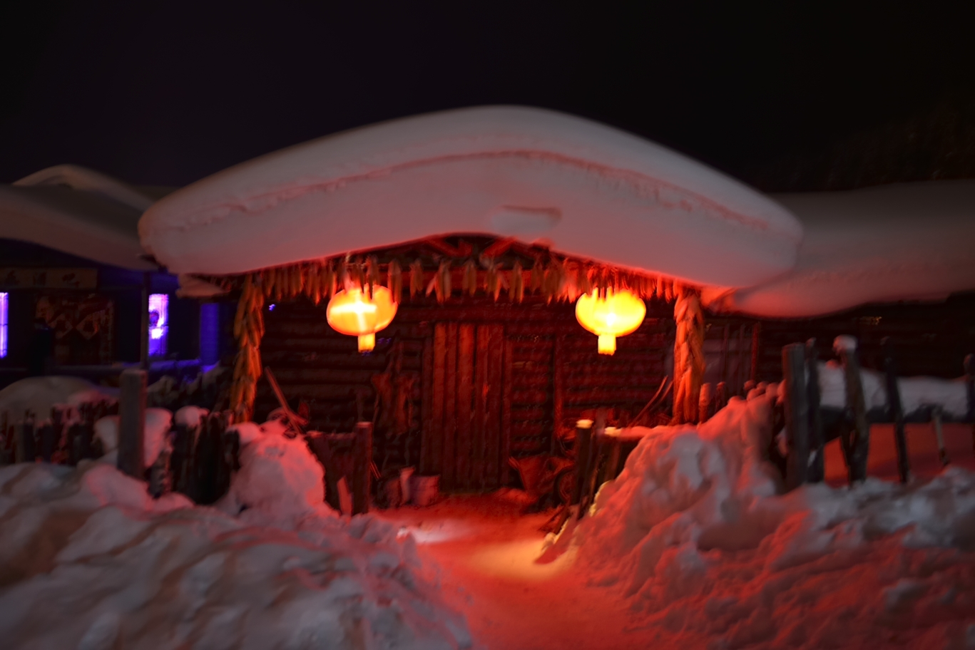 中国雪乡(雪乡夜景)
