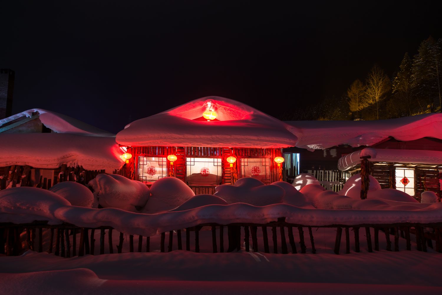 雪乡夜景