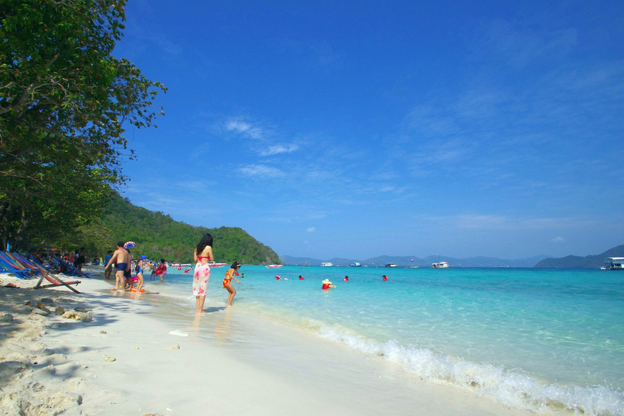 【泰国珊瑚岛海滩摄影图片】泰国珊瑚岛风光旅