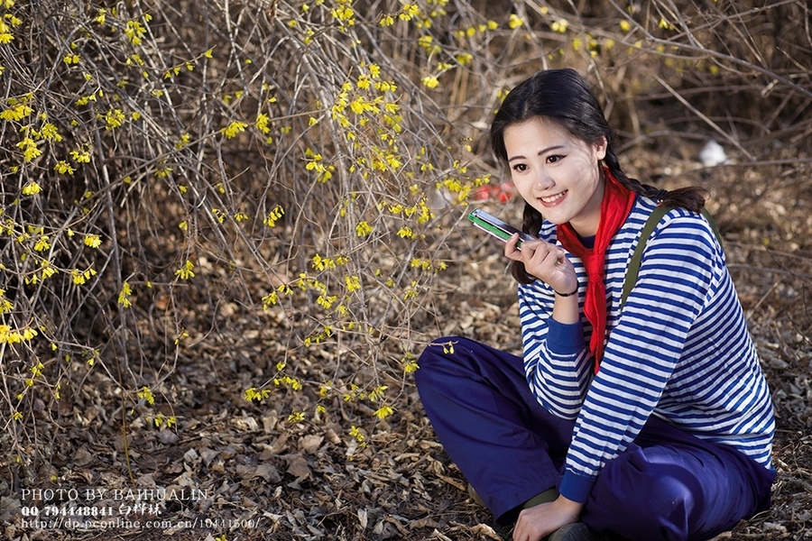 【迎春花盛开的日子摄影图片】大庆西苑人像摄