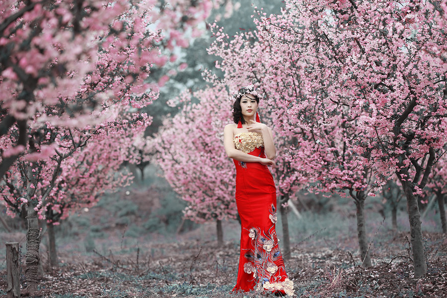 【桃花源美女摄影图片】人像摄影_太平洋电脑网摄影