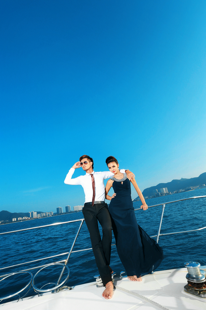 【三亚游艇婚纱摄影摄影图片】三亚湾人像摄影