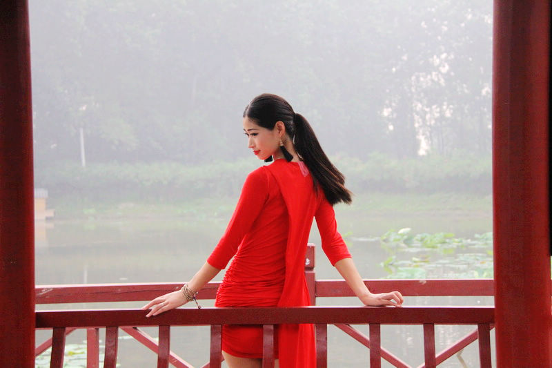 【红裙子--肥西摄影小分队滨湖外拍纪实!摄影图