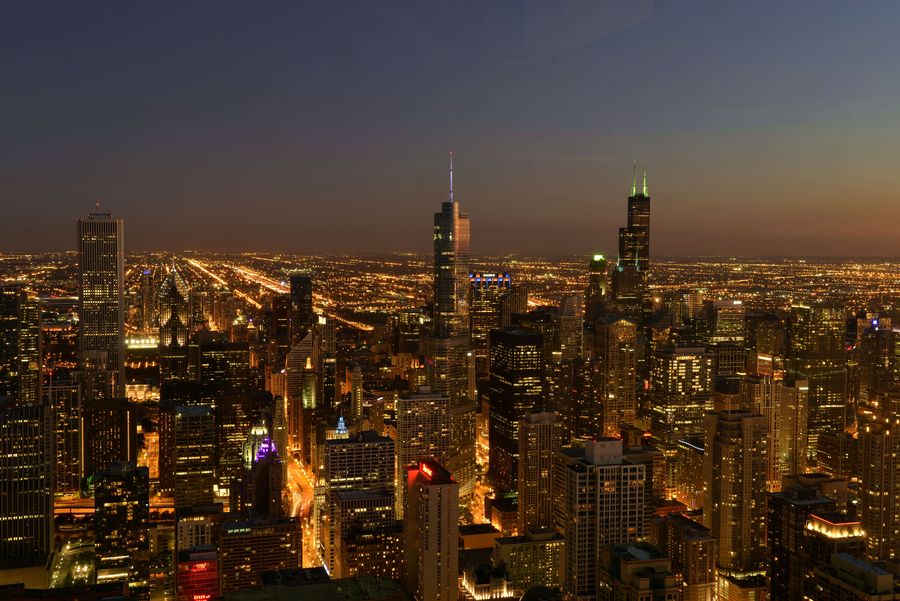 【芝加哥夜色摄影图片】芝加哥风光旅游摄影
