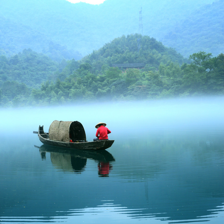 【雾漫小东江摄影图片】湖南小东江风光旅游摄影_黑色