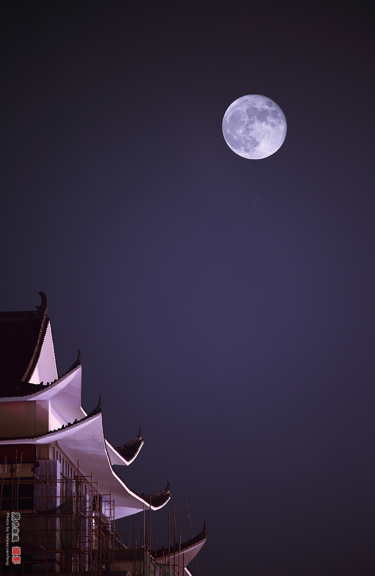 【十五的月亮十六圆摄影图片】仙桃沔街生态摄