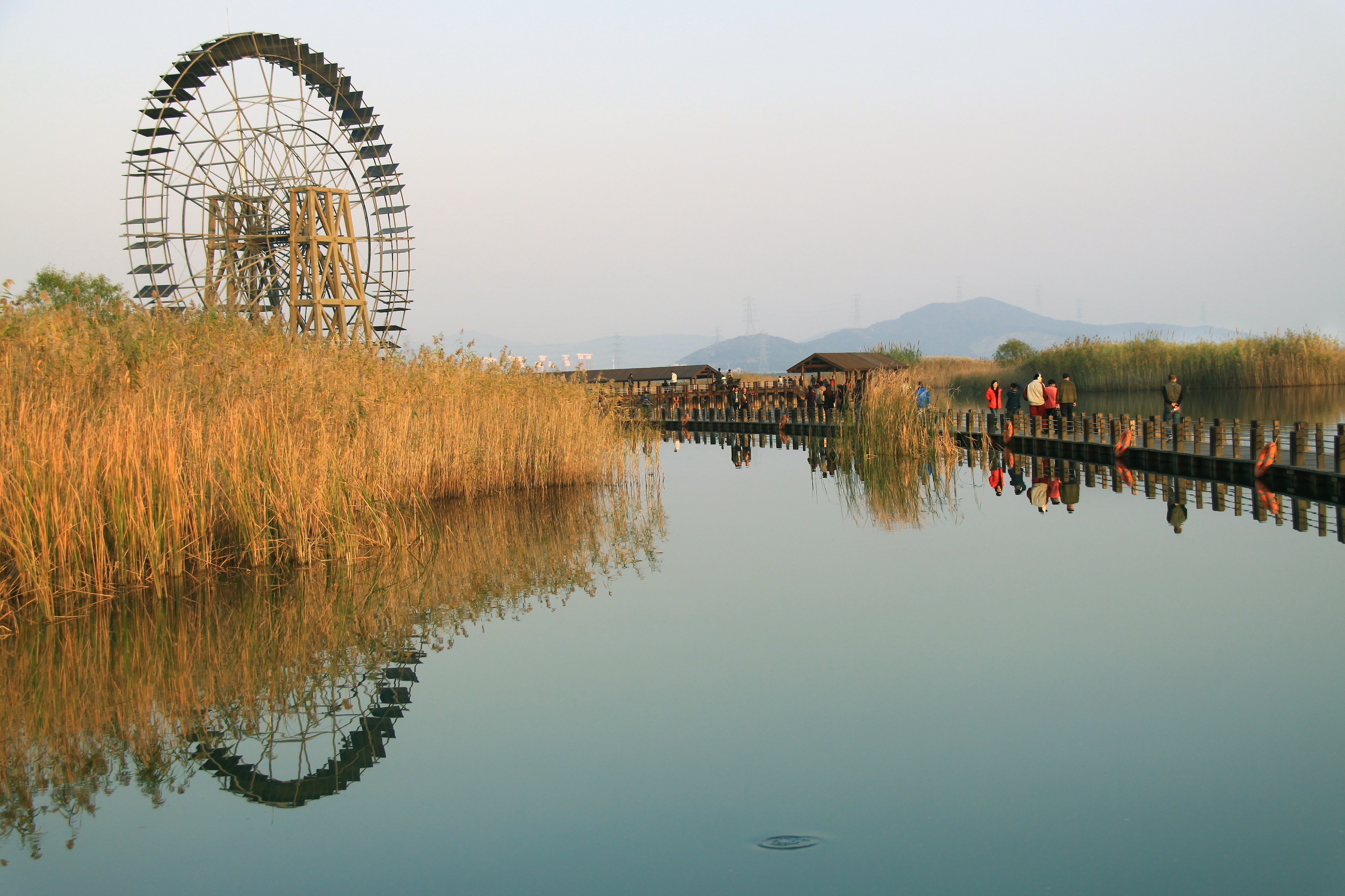 【湿地夕照摄影图片】苏州太湖湿地公园风光摄影_老史旅游摄影_太平洋