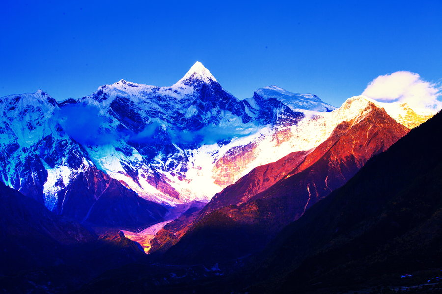 【南迦巴瓦峰的清晨、日落和星空摄影图片】西藏南迦巴瓦峰风光旅游摄影_太平洋电脑网摄影部落